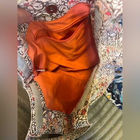 Old Navy Y2K Floral Shoulder Bag Cream and Red - Picture 4 of 5